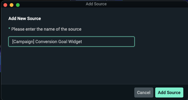 Browser Source naming in Streamlabs desktop